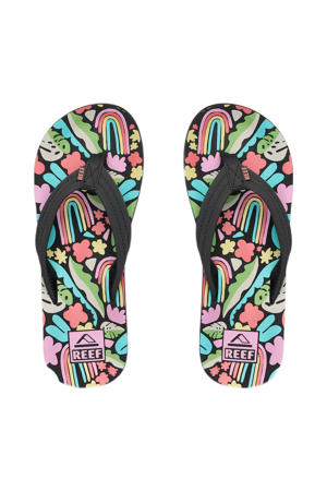 Kids Ahi  teenslippers zwart/multi
