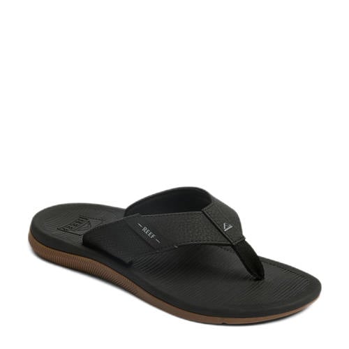 Reef Santa Ana teenslippers zwart Jongens TPR/Thermoplastisch Rubber