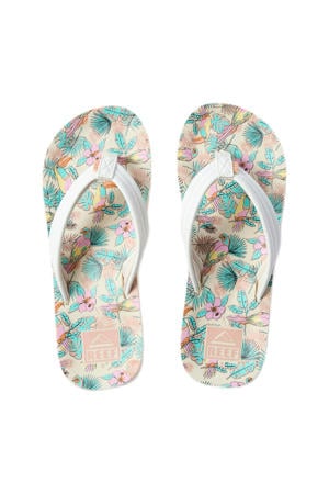 Kids Ahi teenslippers wit/pastel