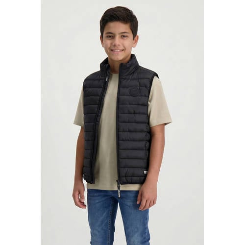 Cars bodywarmer zwart Jongens Polyamide Opstaande kraag Effen - maat 152 afbeelding