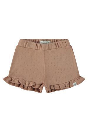 casual short met ruches roze