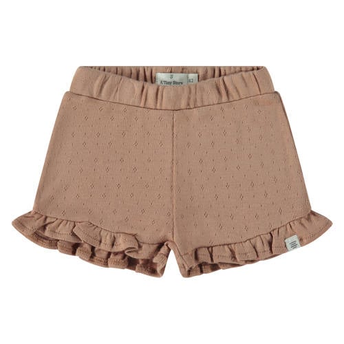 A Tiny Story casual short met ruches roze Korte broek Meisjes Katoen Effen