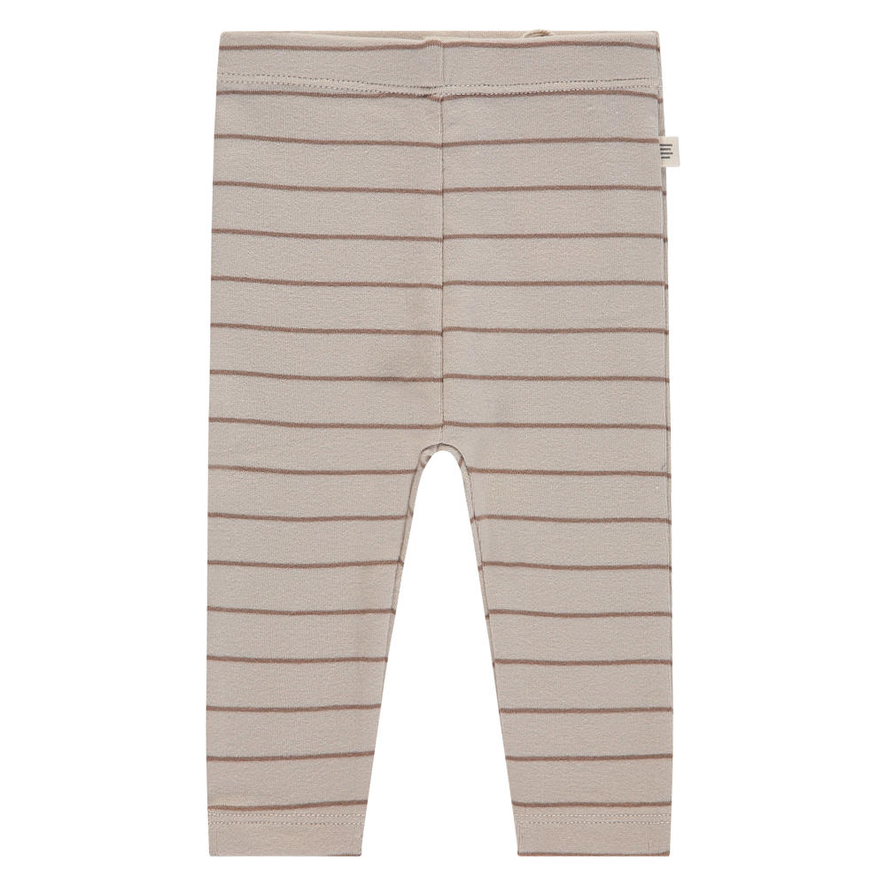Ecru jongens A Tiny Story regular babybroek van stretchkatoen met elastische tailleband en effen