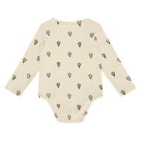 thumbnail: A Tiny Story romper met all over print ecru/bruin