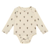 thumbnail: A Tiny Story romper met all over print ecru/bruin