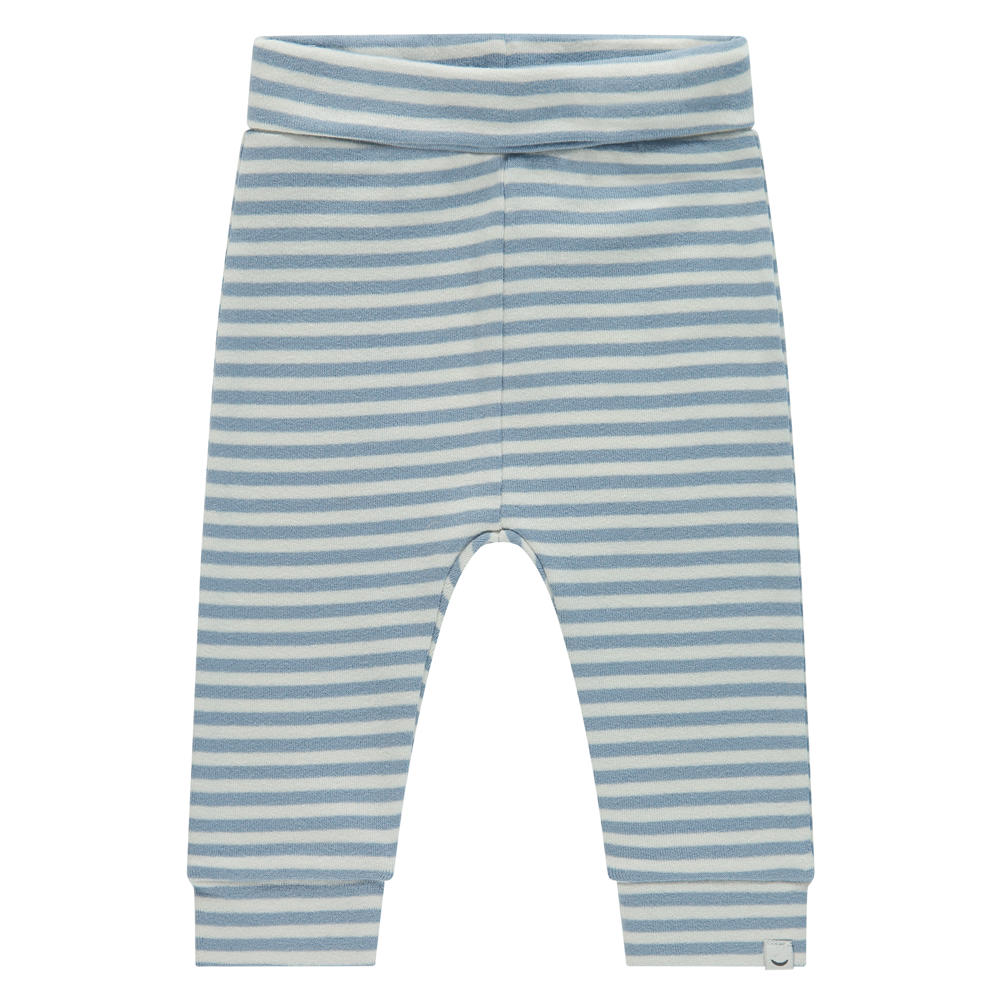 Blauw en witte Babyface regular babybroek van stretchkatoen met elastische tailleband en effen