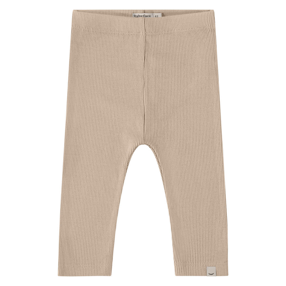 Beige Babyface regular babybroek van stretchkatoen met elastische tailleband en effen
