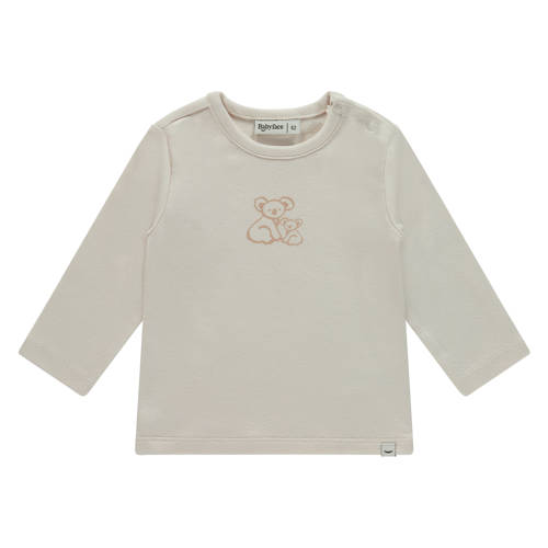 Babyface longsleeve beige Jongens/Meisjes Stretchkatoen Ronde hals Printopdruk