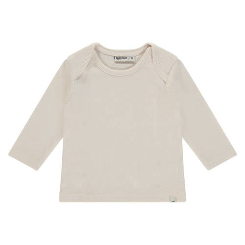 Babyface longsleeve ecru rib gebreid Jongens/Meisjes Stretchkatoen Ronde hals