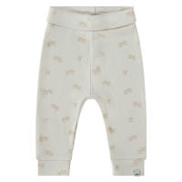 thumbnail: Ecru en beige Babyface regular babybroek van stretchkatoen met elastische tailleband