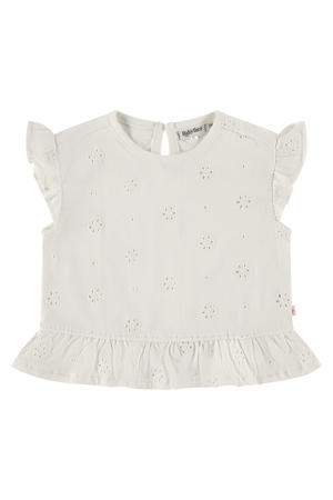 T-shirt ecru broderie