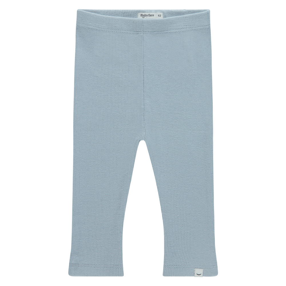 Grijsblauwe Babyface regular babybroek blauw van stretchkatoen met elastische tailleband en effen