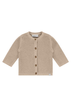 vest beige grof gebreid