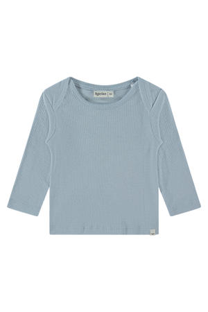 longsleeve grijsblauw rib gebreid