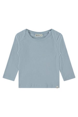 longsleeve grijsblauw rib gebreid