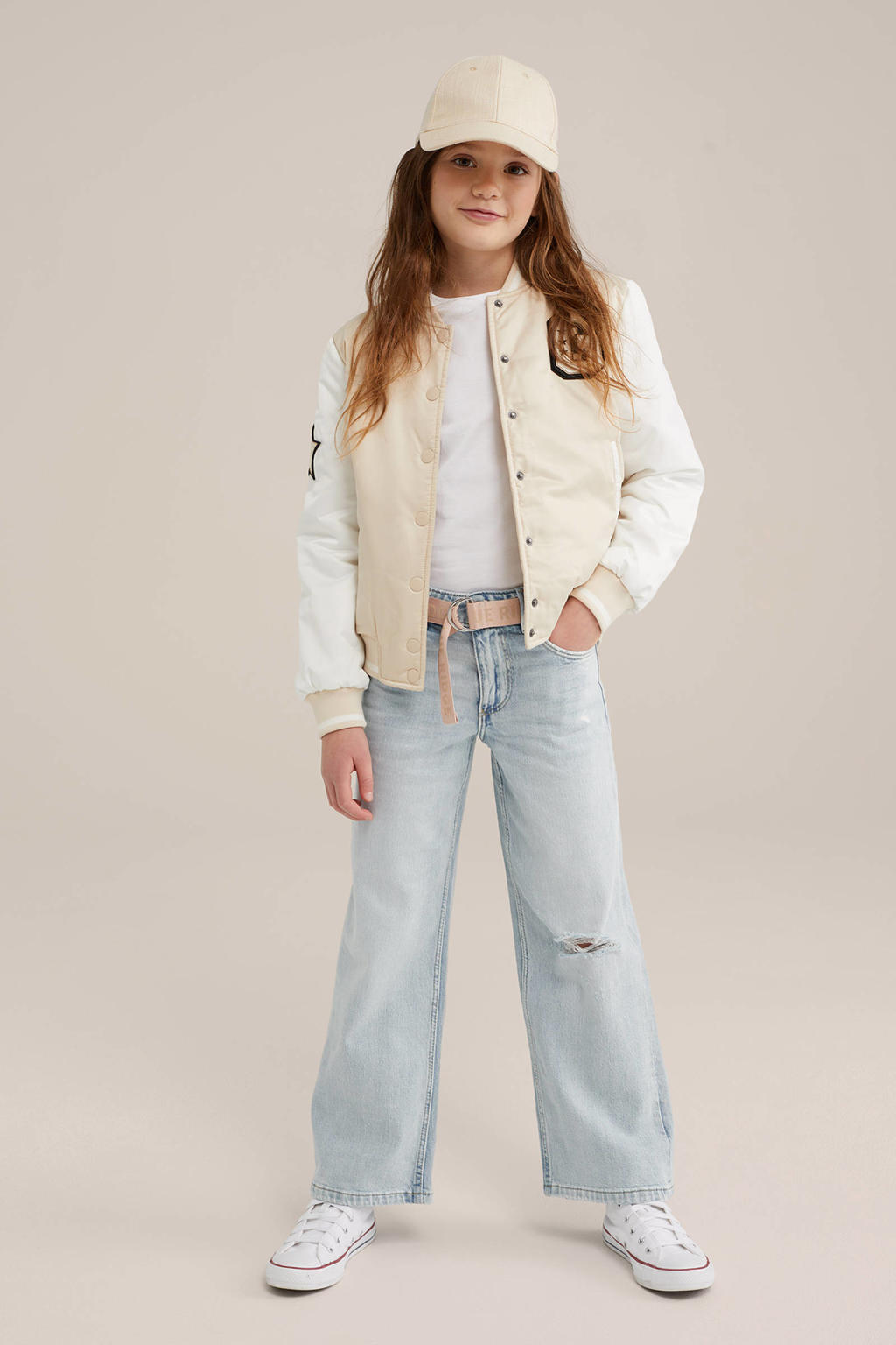 WE Fashion bomberjack zomer; beige