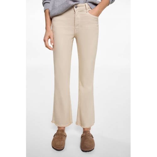 MANGO TEEN flared casual broek grijs Meisjes Katoen Effen