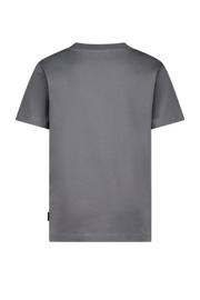 thumbnail: Antraciete jongens Airforce t-shirt van katoen met effen, korte mouwen en ronde hals