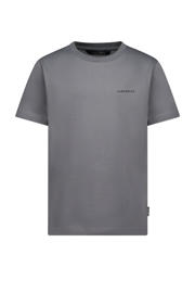 thumbnail: Antraciete jongens Airforce T-shirt van katoen met effen, korte mouwen en ronde hals