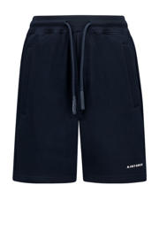 thumbnail: Donkerblauwe jongens Airforce sweatshort met elastische tailleband met koord en effen