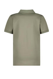thumbnail: Groene jongens Airforce polo van stretchkatoen met effen, korte mouwen en knoopsluiting