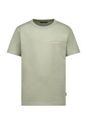 thumbnail: Groene jongens Airforce T-shirt van katoen met effen, korte mouwen en ronde hals