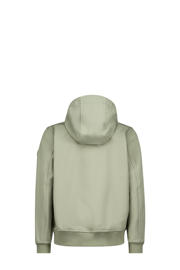 thumbnail: Mintgroene jongens Airforce softshell jas van polyester met effen, lange mouwen, capuchon en ritssluiting