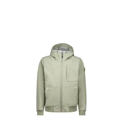 Airforce softshell jas mintgroen Jongens Polyester Capuchon Effen