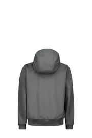 thumbnail: Grijze jongens Airforce softshell jas van polyester met effen, lange mouwen, capuchon en ritssluiting