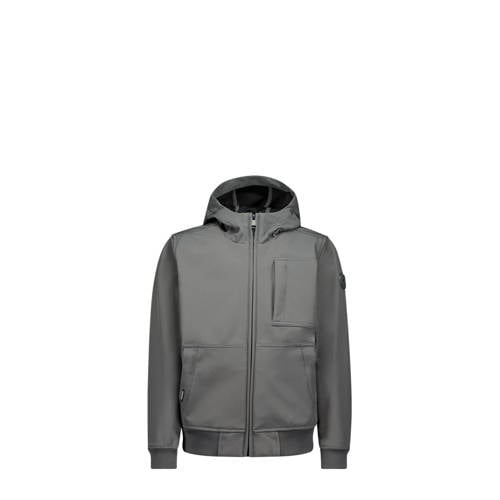 Airforce softshell jas grijs Jongens Polyester Capuchon Effen