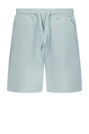 thumbnail: Lichtblauwe jongens Airforce regular sweatshort van katoen met elastische tailleband met koord en effen