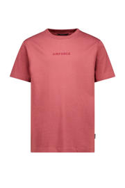 thumbnail: Rode jongens Airforce T-shirt van katoen met backprint, korte mouwen en ronde hals