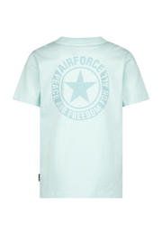 thumbnail: Lichtblauwe jongens Airforce t-shirt van katoen met backprint, korte mouwen en ronde hals
