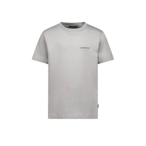 Airforce T-shirt lichtgrijs Jongens Katoen Ronde hals Effen - maat 140 afbeelding