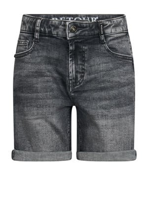 denim relaxed short grey denim