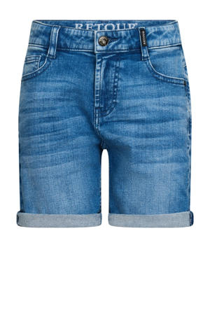 denim relaxed short dark blue denim