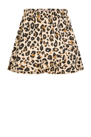 skort met panterprint beige/bruin