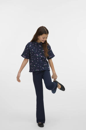 flared legging donkerblauw