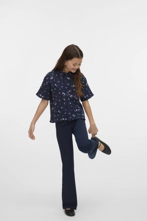 flared legging donkerblauw