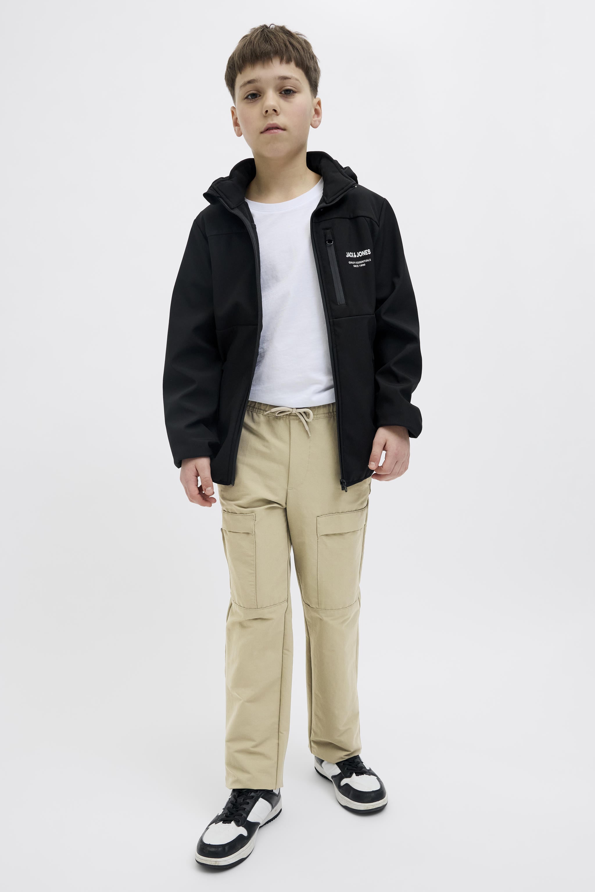 JACK & JONES JUNIOR broek JPSTKARL JJSHELL zwart JACK & JONES JUNIOR broek JPSTKARL JJSHELL zwart