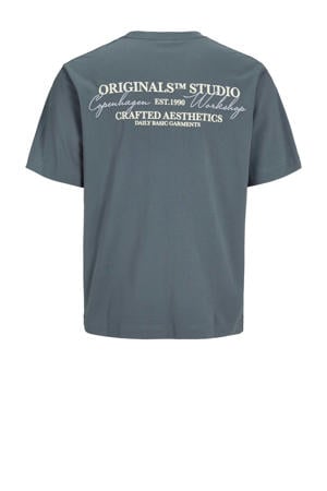 T-shirt met backprint grijs