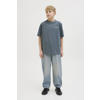 JACK & JONES JUNIOR T-shirt met backprint grijs