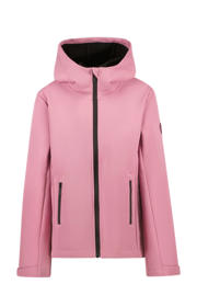 thumbnail: Rode meisjes Cars softshell jas van polyamide met effen, lange mouwen, capuchon en ritssluiting