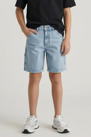 regular denim short light blue denim