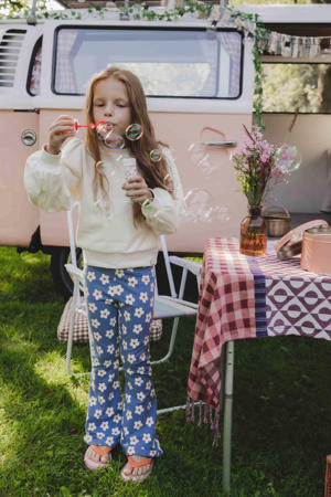 flared broek blauw