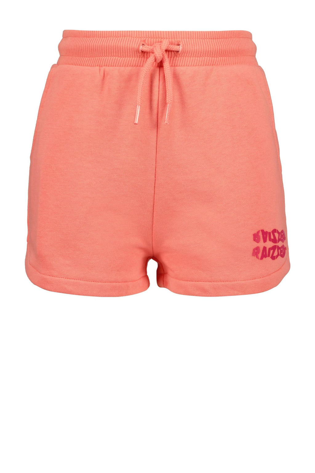 Oranje meisjes Raizzed relaxed sweatshort met regular waist, elastische tailleband met koord en tekst print