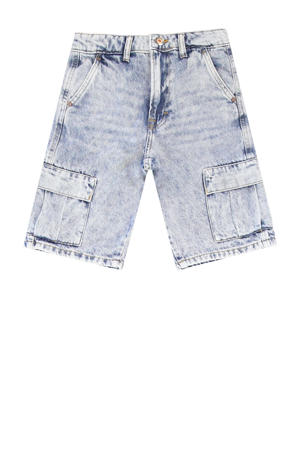 regular denim short light blue denim