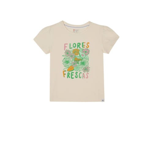 Noppies kids T-shirt beige Meisjes Katoen Ronde hals Printopdruk