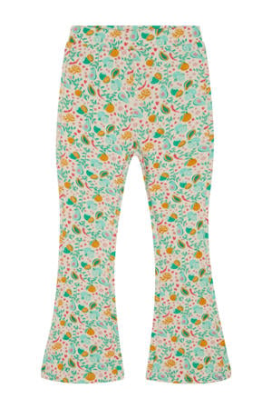flared legging groen/oranje