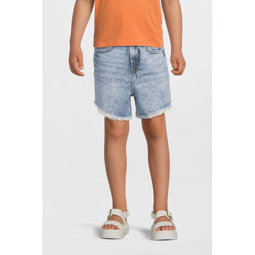 Cars regular denim short light blue denim Korte broek Blauw Effen